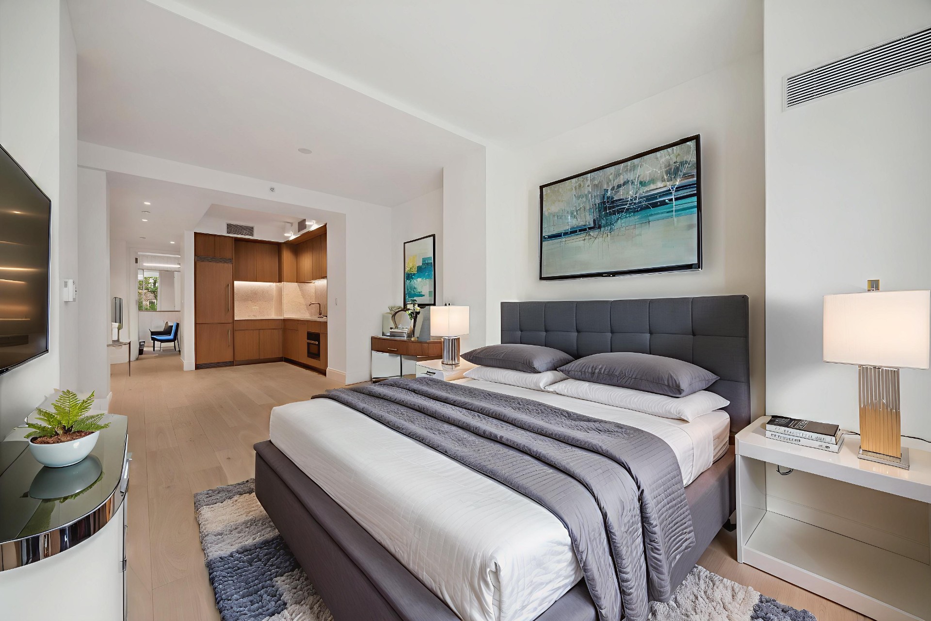 Staged bedroom